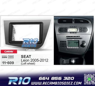 MARCO RADIO 2 DIN GRIS PARA SEAT LEON 05-12