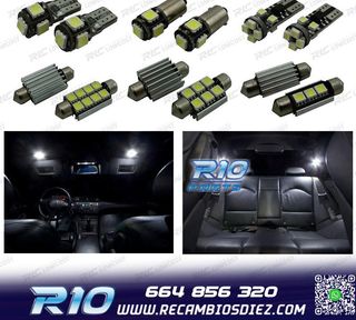 KIT 14 BOMBILLAS LED INTERIOR BMW SERIE 3 E46 SEDAN COUPE 32