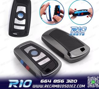 FUNDA CARCASA LLAVE BMW CUADRADA GRIS