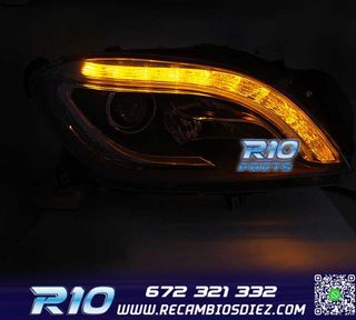 FAROS MERCEDES CLASE M W166 11-15 LED DINÁMICO NEGRO