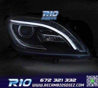 FAROS MERCEDES CLASE M W166 11-15 LED DINÁMICO NEGRO