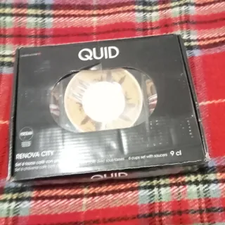 Juego 6 tazas de café con platillos