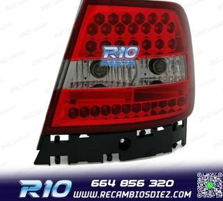 PILOTOS AUDI A4 B5 94-00 LED ROJO CROMO