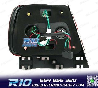 PILOTOS AUDI A4 B5 94-00 LED ROJO CROMO