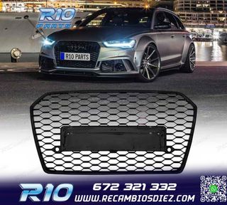 PARRILLA AUDI A6 4G 14-18 LOOK RS6 NEGRO BRILLO