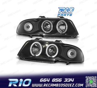 FAROS AUDI A4 B5 94-99 OJOS ANGEL FONDO NEGRO