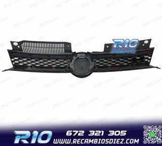 PARRILLA VOLKSWAGEN VW GOLF 6 08-12 LOOK GTI NEGRO MOLDURA R