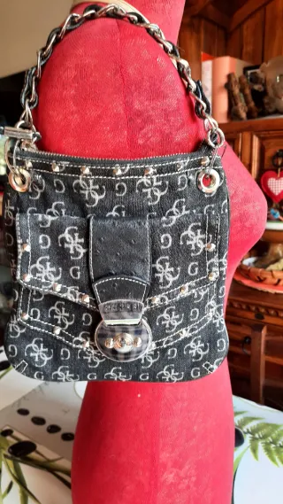 Borsetta Guess Jeans Nera con Borchie