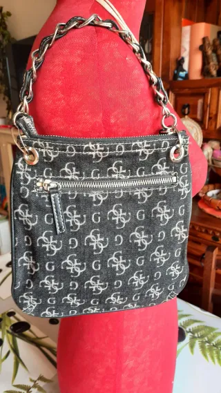 Borsetta Guess Jeans Nera con Borchie