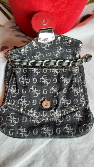 Borsetta Guess Jeans Nera con Borchie