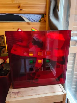 Caja Lekman Ikea Roja Transparente
