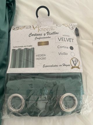 Cortinas Terciopelo Verde Torral