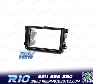 MARCO NEGRO RADIO 2-DIN PARA SEAT ALTEA LEON TOLEDO SKODA FA
