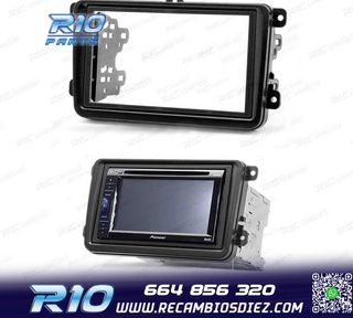 MARCO NEGRO RADIO 2-DIN PARA SEAT ALTEA LEON TOLEDO SKODA FA