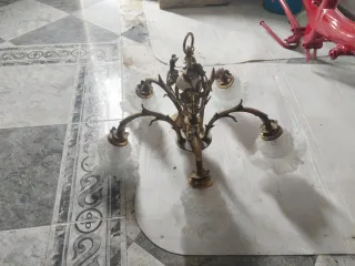 Lámpara de techo vintage dorada