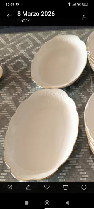 Vajilla Santa Clara 2 Rabaneras Porcelana blanco