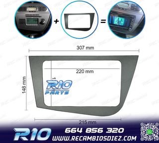 MARCO GRIS RADIO 2-DIN PARA SEAT LEON 05-12