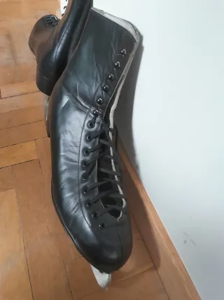 Patines de hielo vintage cuero Balzer Favorit