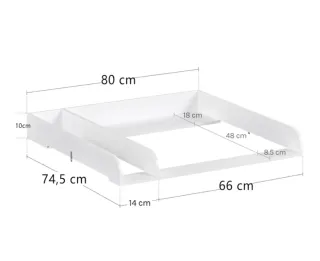 Cambiador bebé WOLTU para cómoda IKEA MALM / HEMNE