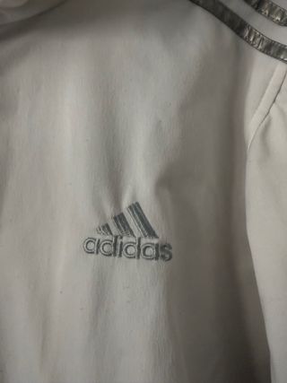 Giacca Adidas Vintage Bianca e Argento Y2K