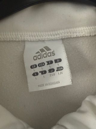 Giacca Adidas Vintage Bianca e Argento Y2K