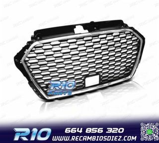 PARRILLA AUDI A3 8V 16-19 LOOK RS3 NEGRO CROMADO