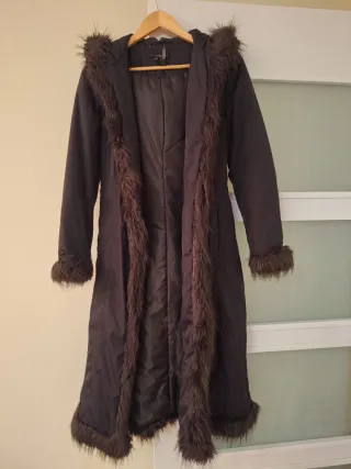 Abrigo Zara pelo marrón Talla M