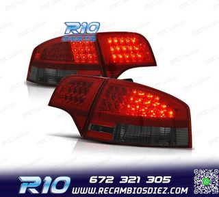 PILOTOS AUDI A4 B7 04-07 LED ROJO AHUMADO