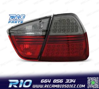 PILOTOS BMW E90 05-08 LED ROJO AHUMADO 4 PUERTAS
