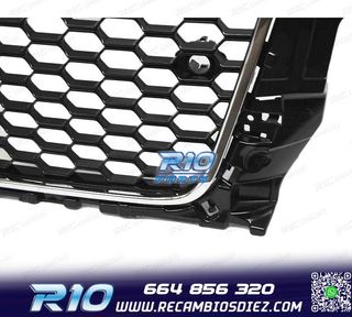 PARRILLA AUDI A3 8V 12-16 LOOK RS3 NEGRO CROMO