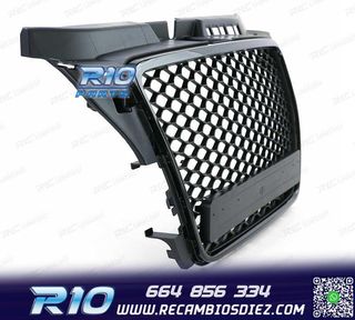 PARRILLA AUDI A3 8P 08-12 LOOK RS3 NEGRO BRILLO