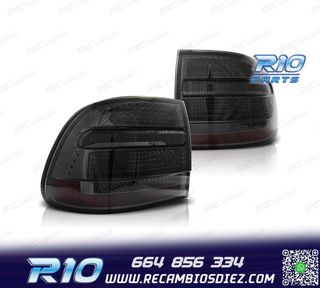 PILOTOS PORSCHE CAYENNE 03-07 LED FONDO CROMO AHUMADO