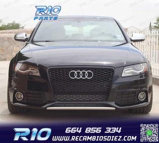PARRILLA AUDI A4 B8 08-11 LOOK RS NEGRO BRILLO