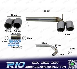 KIT ESCAPE BMW F30 F31 LOOK M3 COLAS DOBLES AMBOS LADOS