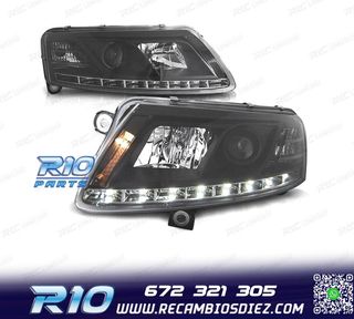 FAROS XENON AUDI A6 4F 04-08 LUZ DIURNA REAL FONDO NEGRO