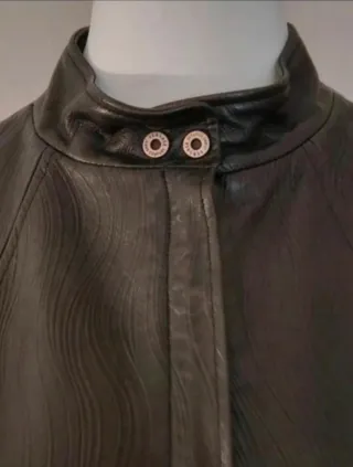 Giacca Versace Pelle Nera Donna Taglia L