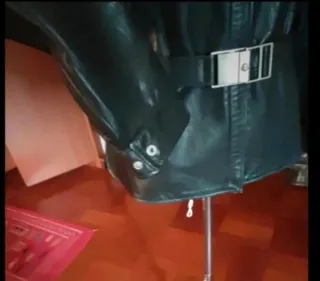 Giacca Versace Pelle Nera Donna Taglia L