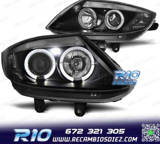 FAROS BMW Z4 E85 03-09 OJOS ANGEL FONDO NEGRO LED