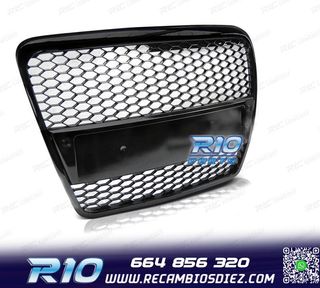 PARRILLA AUDI A6 C6 04-08 LOOK RS NEGRO BRILLO
