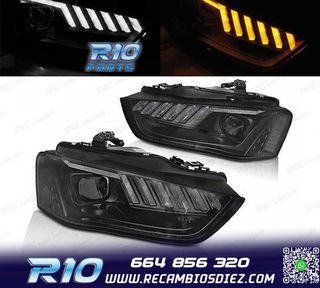 FAROS AUDI A4 B8 12-15 XENON + LED DINÁMICO NEGRO