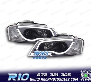 FAROS AUDI A3 8P 08-12 LUZ DIURNA TUBE LIGHT FONDO NEGRO