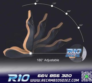 ASIENTO DEPORTIVO SEMI BAQUET ESTILO RS CUERO BEIGE