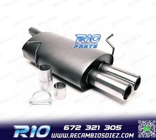 SILENCIOSO ESCAPE BMW SERIE 3 E46 1998-2001 x2 BISELADO