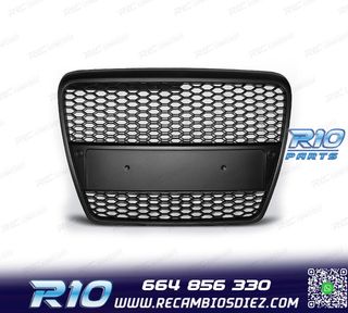 PARRILLA AUDI A6 4F 04-08 LOOK RS6 NEGRO