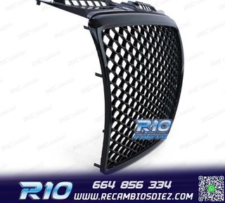 PARRILLA AUDI A3 8P 05-08 LOOK RS3 NEGRO BRILLO