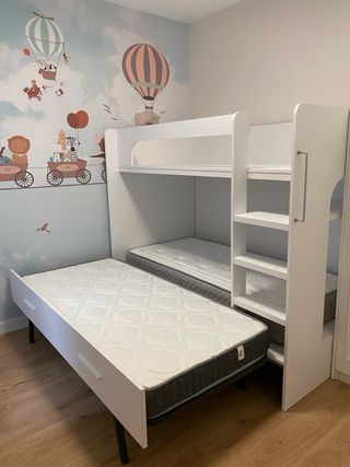 Litera con cama nido Kenay Home (sin colchones)