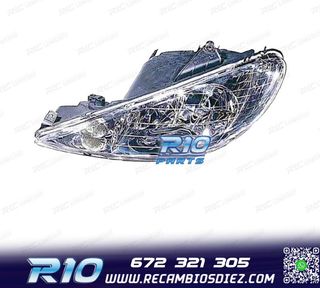FARO IZQ PEUGEOT 206 98-09 H7+H7