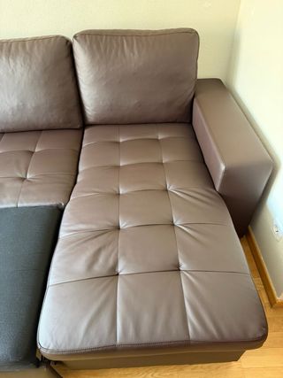 Sofá Cama ChaiseLongue Harry Marrón Piel