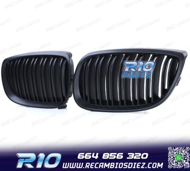 PARRILLAS BMW E92 E93 06-10 LOOK M NEGRO MATE