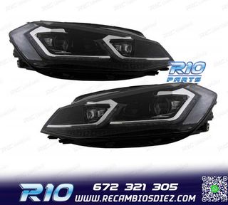 FAROS FULL LED DINAMICOS VOLKSWAGEN VW GOLF 7.5 17-19 LOOK R